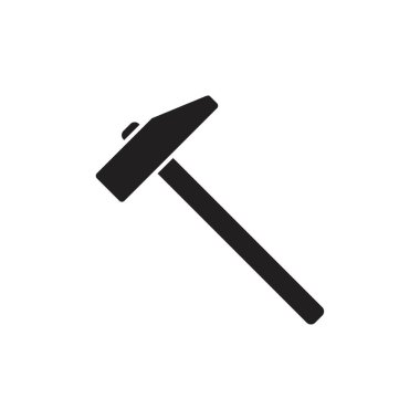 Hammer icon template black color editable. Hammer icon symbol Flat vector illustration for graphic and web design.