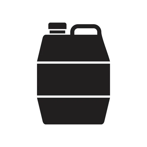 Jerrycan Ikona Szablon Czarny Kolor Edytowalny Symbol Ikony Jerrycan Płaska — Wektor stockowy