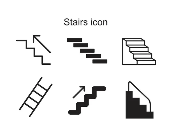 Merdiven simgesi siyah renkli düzenlenebilir şablon. Grafik ve web tasarımı için merdiven simgesi düz vektör çizimi.
