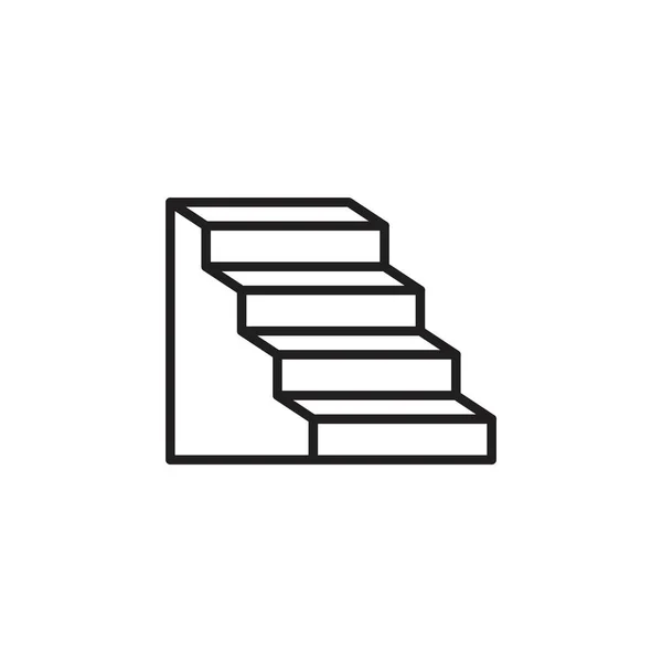 Treppensymbolvorlage Schwarz Farbig Editierbar Symbol Für Treppen Flache Vektorillustration Für — Stockvektor