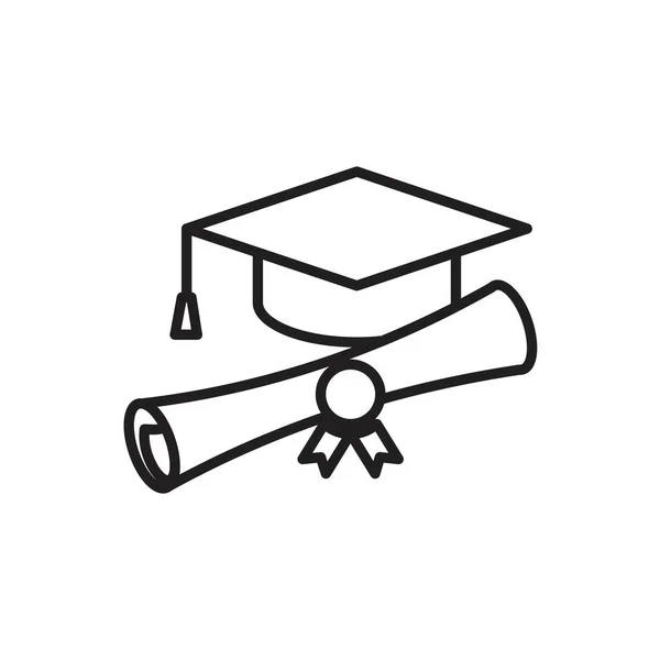 Modelo Ícone Diploma Cor Preta Editável Ícone Diploma Símbolo Ilustração —  Vetores de Stock