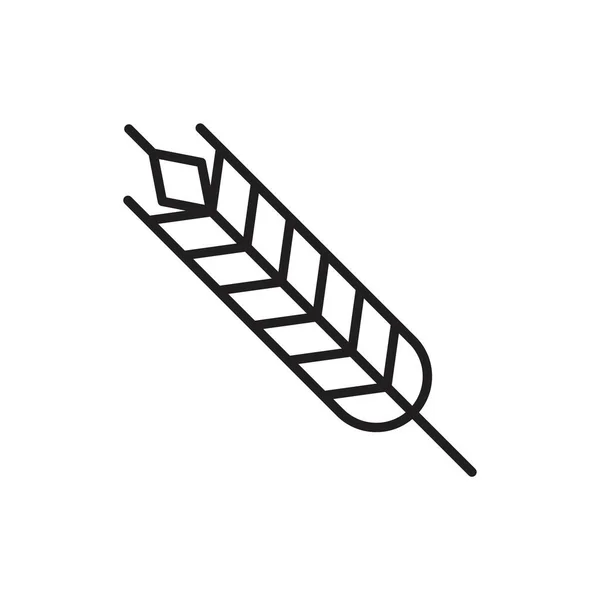 Ear Wheat Icon Template Black Color Editierbar Symbol Für Das — Stockvektor