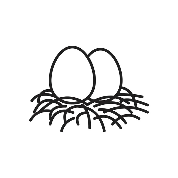 아이콘은 색을에 듀얼할 수있다 Nest Egg 아이콘 삽화에 그래픽 디자인 — 스톡 벡터