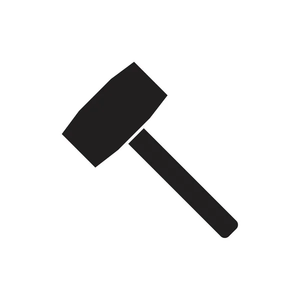 Plantilla Hammer Icon Color Negro Editable Icono Martillo Símbolo Ilustración — Vector de stock