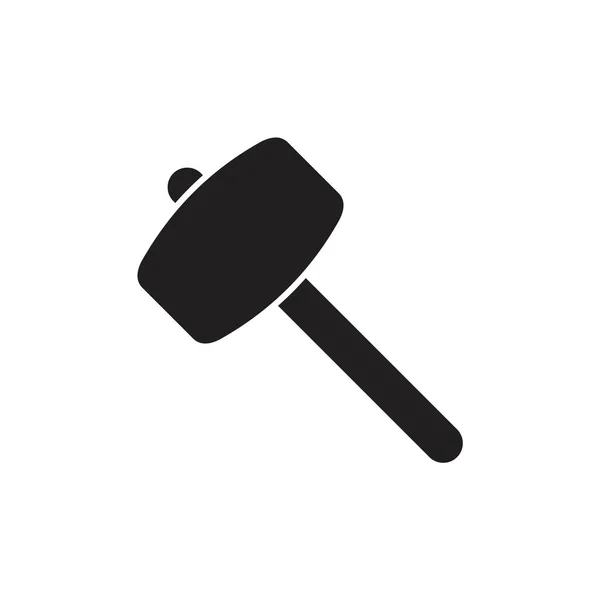 Hammer Icon Template Black Color Editable Hammer Icon Symbol Flat — Stok Vektör