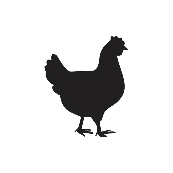 Plantilla Icono Pollo Color Negro Editable Icono Pollo Símbolo Ilustración — Vector de stock