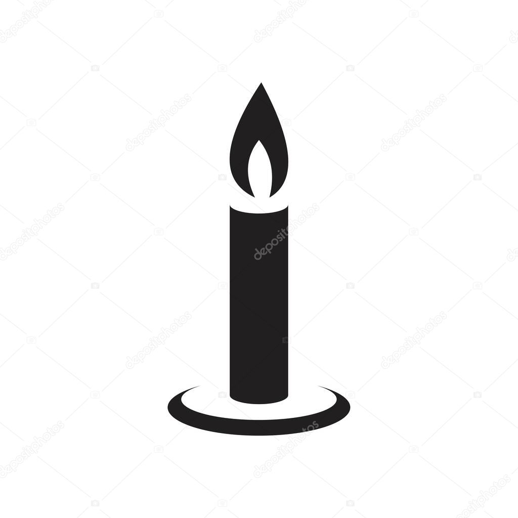 Candle icon template black color editable. Candle icon symbol Flat vector illustration for graphic and web design.