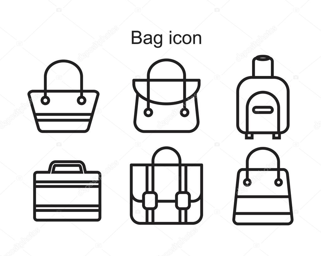 Bag icon template black color editable. Bag icon symbol Flat vector illustration for graphic and web design.