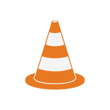 Trafik konisi simgesi siyah renkli düzenlenebilir şablon. Grafik ve web tasarımı için trafik konisi simgesi düz vektör çizimi.