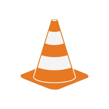 Trafik konisi simgesi siyah renkli düzenlenebilir şablon. Grafik ve web tasarımı için trafik konisi simgesi düz vektör çizimi.
