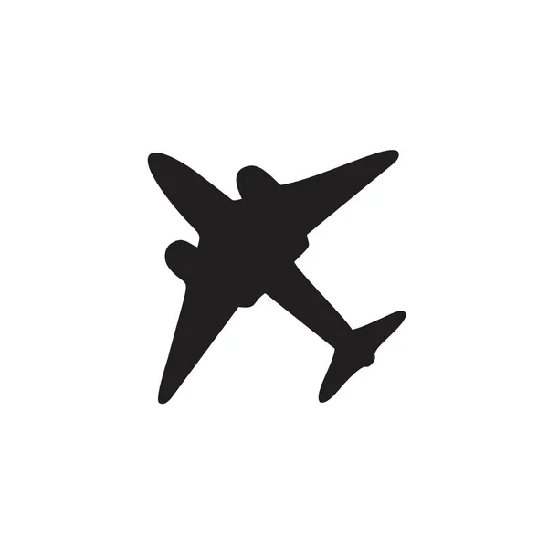 Szablon Ikony Samolotu Czarny Kolor Edytowalny Symbol Ikony Samolotu Płaska — Wektor stockowy