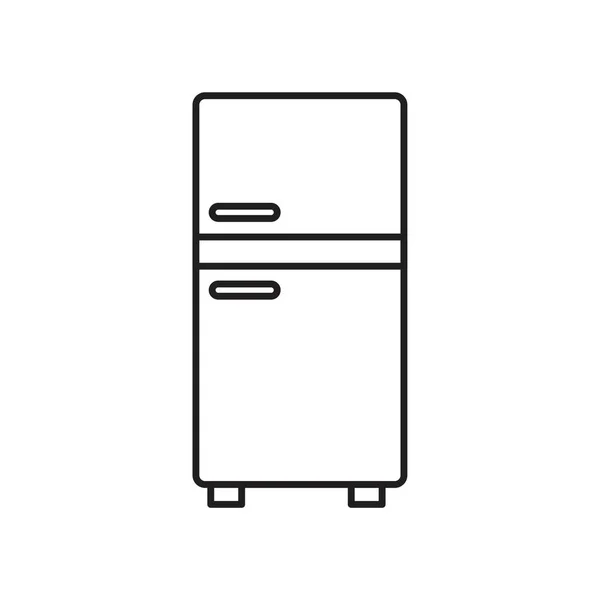 Kühlschranksymbolvorlage Schwarze Farbe Editierbar Symbol Für Kühlschrank Flache Vektorillustration Für — Stockvektor