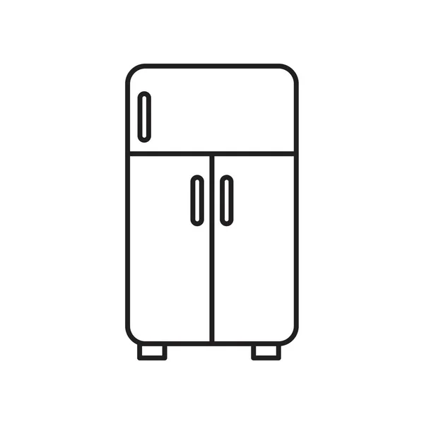 Modèle Icône Réfrigérateur Couleur Noire Modifiable Symbole Icône Réfrigérateur Illustration — Image vectorielle