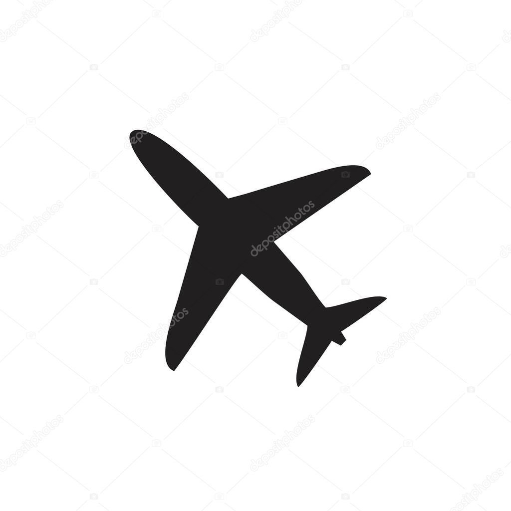 Plane icon template black color editable. Plane icon symbol Flat vector illustration for graphic and web design.