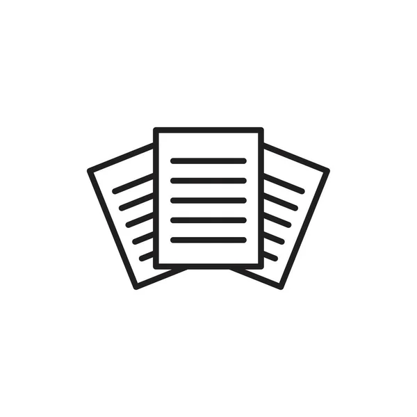 Шаблон Значка Документа Черный Цвет Редактируемый Символ Иконки Документа Плоская — стоковый вектор