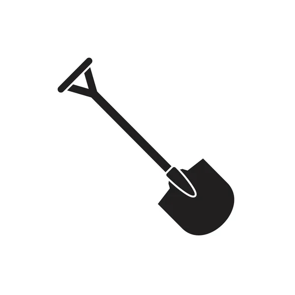 Шаблон Иконки Лопаты Черный Цвет Редактируемый Лопата Символ Иконки Плоская — стоковый вектор