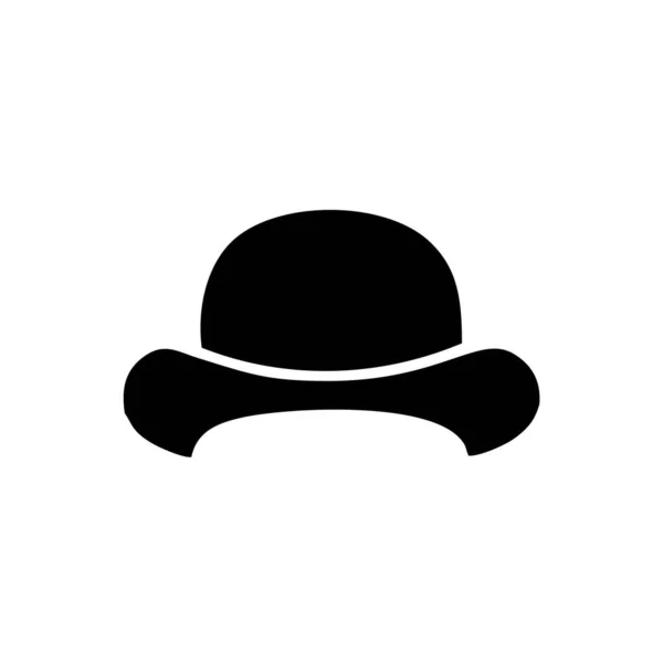 Modèle Icône Chapeau Couleur Noire Modifiable Symbole Icône Chapeau Illustration — Image vectorielle