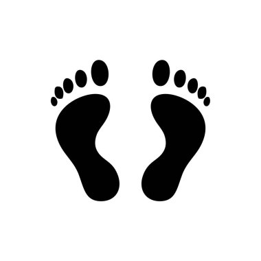 Ayak izleri vektör simgesi siyah renk düzenlenebilir şablon. ayakizi vektör simgesi grafik ve web tasarımı için düz vektör çizimi.