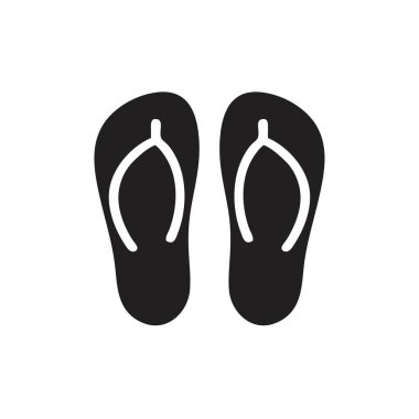 Terlik simgesi siyah renkli düzenlenebilir şablon. Grafik ve web tasarımı için Terlik simgesi sembolü Düz vektör çizimi.