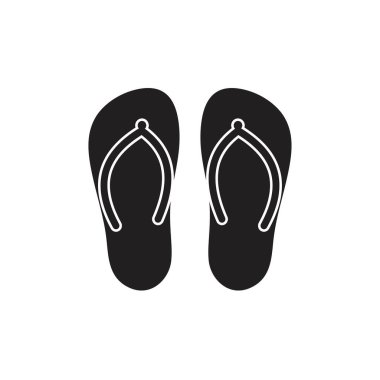 Terlik simgesi siyah renkli düzenlenebilir şablon. Grafik ve web tasarımı için Terlik simgesi sembolü Düz vektör çizimi.