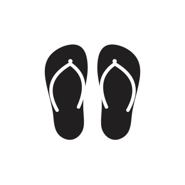 Terlik simgesi siyah renkli düzenlenebilir şablon. Grafik ve web tasarımı için Terlik simgesi sembolü Düz vektör çizimi.