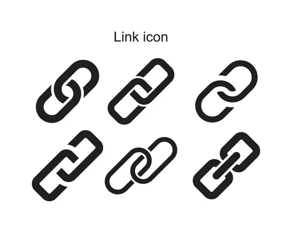 Link Icon Template Black Color Editable Link Icon Symbol Flat — Stock Vector