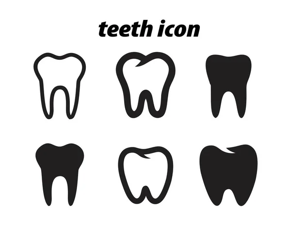 Modelo Ícone Dentes Cor Preta Editável Símbolo Ícone Dentes Ilustração —  Vetores de Stock