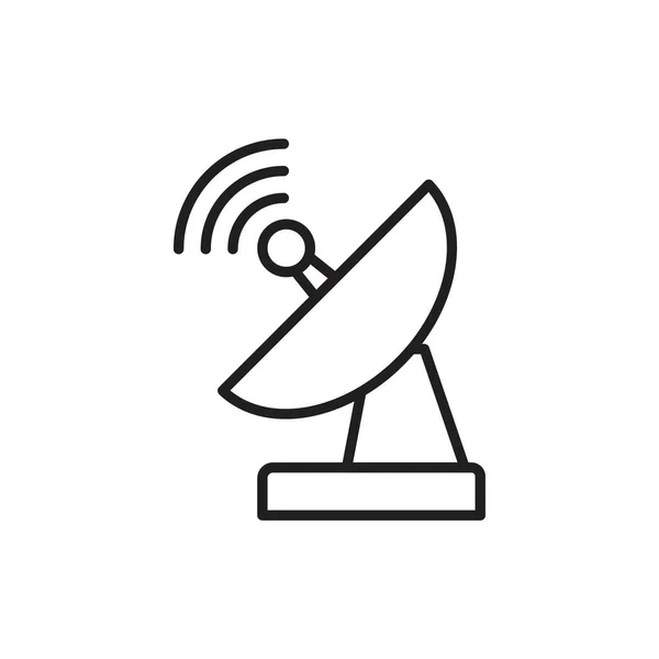 Шаблон Иконки Спутниковой Антенны Черный Цвет Редактируется Символ Иконки Спутниковой — стоковый вектор