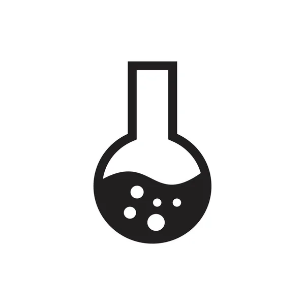 Шаблон Лабораторного Скляного Значка Чорного Кольору Який Можна Редагувати Символ — стоковий вектор