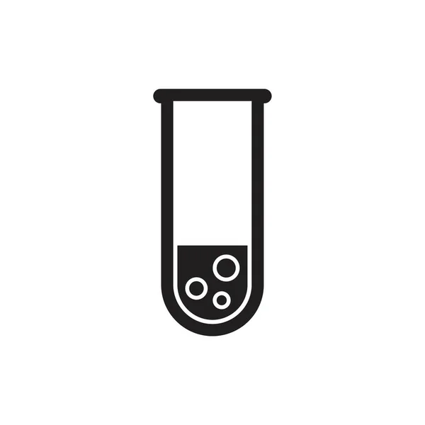 Шаблон Лабораторного Скляного Значка Чорного Кольору Який Можна Редагувати Символ — стоковий вектор