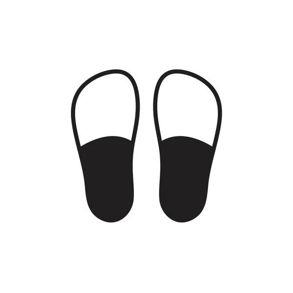 Modèle Icône Pantoufles Couleur Noire Modifiable Symbole Icône Pantoufles Illustration — Image vectorielle