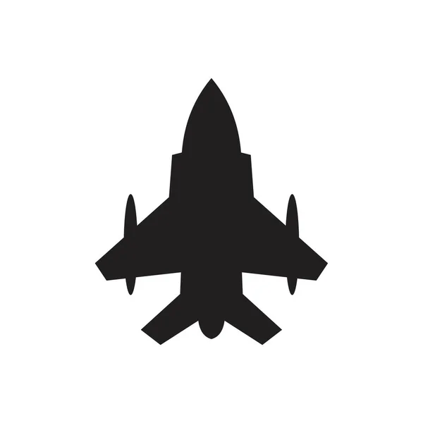 Jet Repülőgép Ikon Sablon Fekete Színű Szerkeszthető Jet Plane Ikon — Stock Vector
