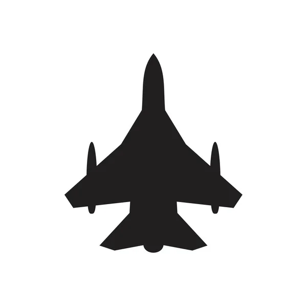 Plantilla Icono Avión Jet Color Negro Editable Jet Plane Icon — Vector de stock