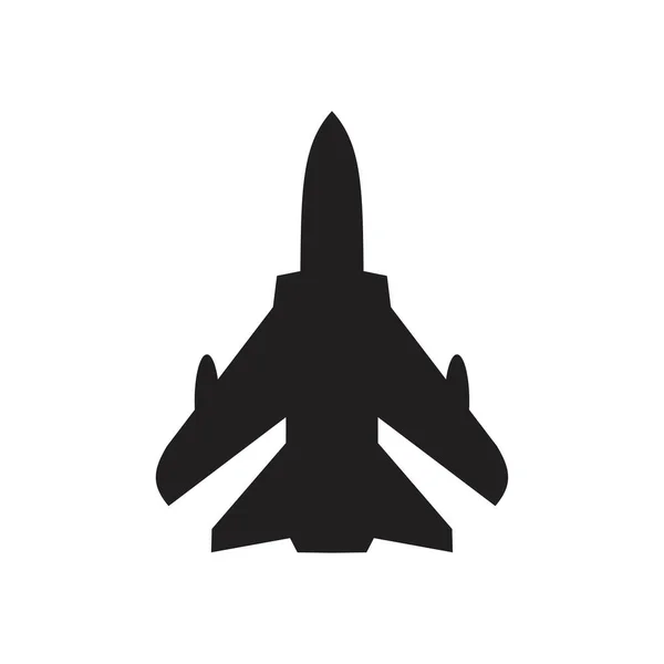 Jet Uçak Simgesi Siyah Renk Düzenleme Şablonu Grafik Web Tasarımı — Stok Vektör