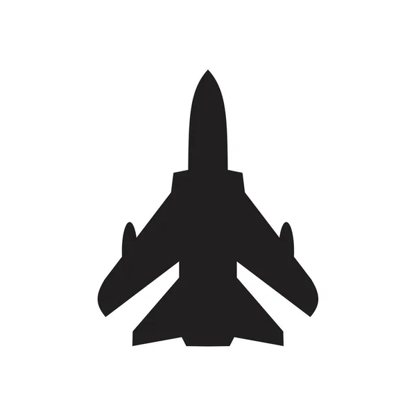 Plantilla Icono Avión Jet Color Negro Editable Jet Plane Icon — Vector de stock