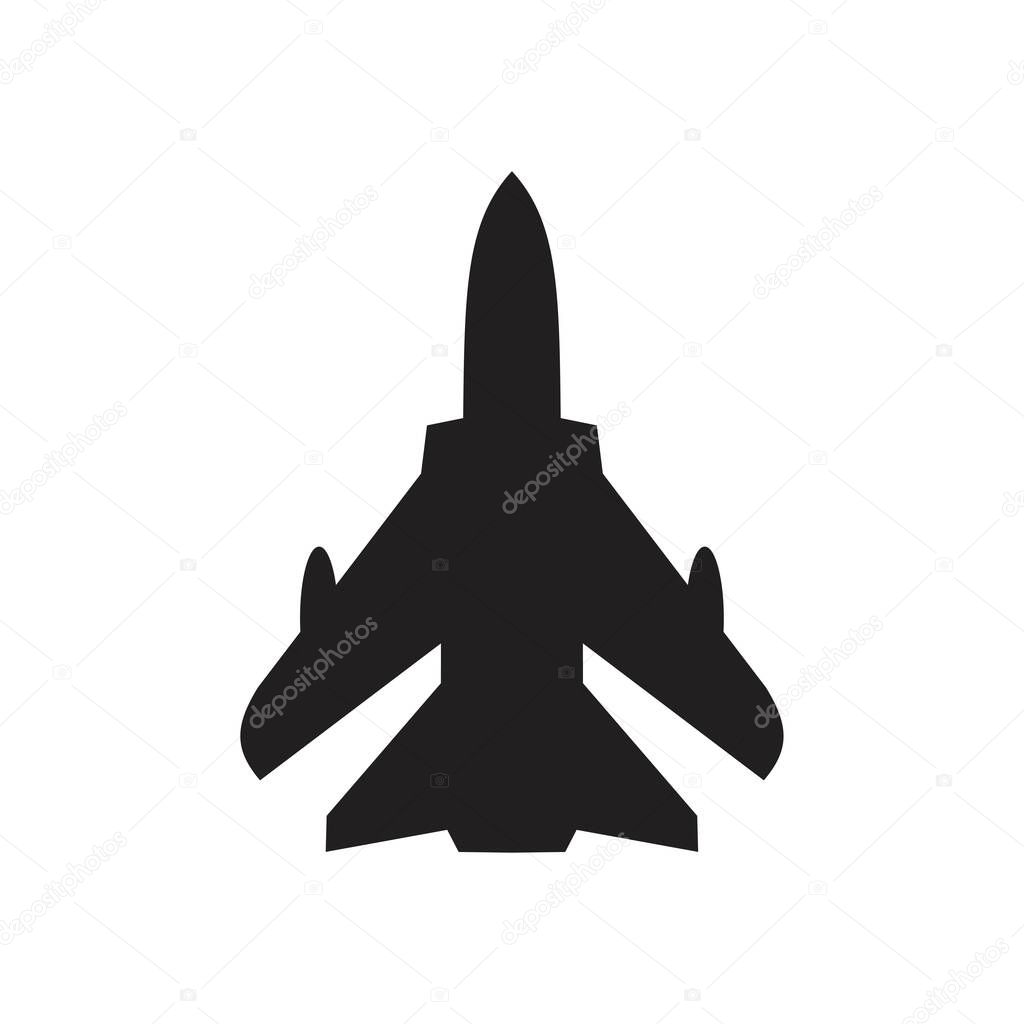 jet plane icon template black color editable. jet plane icon symbol Flat vector illustration for graphic and web design.