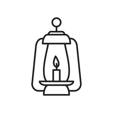 Fener vektör simgesi siyah renk düzenlenebilir şablon. Grafik ve web tasarımı için Fener vektör simgesi düz vektör çizimi.