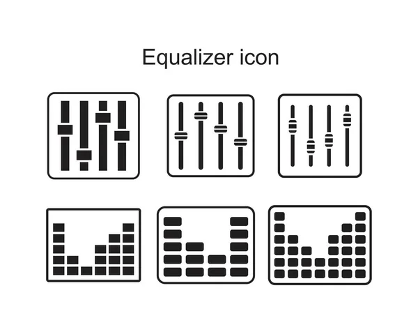 Equalizer Ikon Mall Svart Färg Redigerbar Equalizer Ikon Symbol Platt — Stock vektor