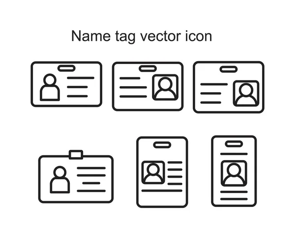 Modèle Icône Vectorielle Étiquette Nom Couleur Noire Modifiable Nom Tag — Image vectorielle