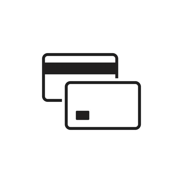Kreditkort Vektor Ikon Mall Svart Färg Redigerbar Kreditkort Vektor Symbol — Stock vektor