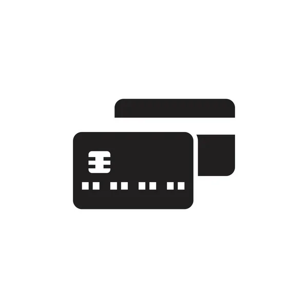 Kreditkort Vektor Ikon Mall Svart Färg Redigerbar Kreditkort Vektor Symbol — Stock vektor