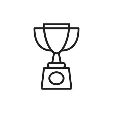 Ganimet simgesi siyah renk düzenlenebilir şablonu. Grafik ve web tasarımı için kupa simgesi düz vektör çizimi.