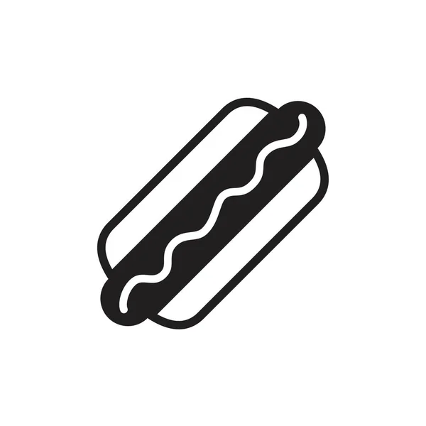 Hot Dog Symbolvorlage Schwarze Farbe Editierbar Hot Dog Symbol Symbol — Stockvektor