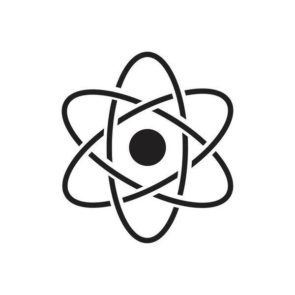 Atom Icon Vorlage Schwarze Farbe Editierbar Atom Symbol Flache Vektorabbildung — Stockvektor