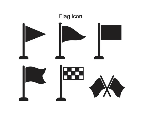 Modelo Ícone Bandeira Cor Preta Editável Símbolo Ícone Bandeira Ilustração —  Vetores de Stock