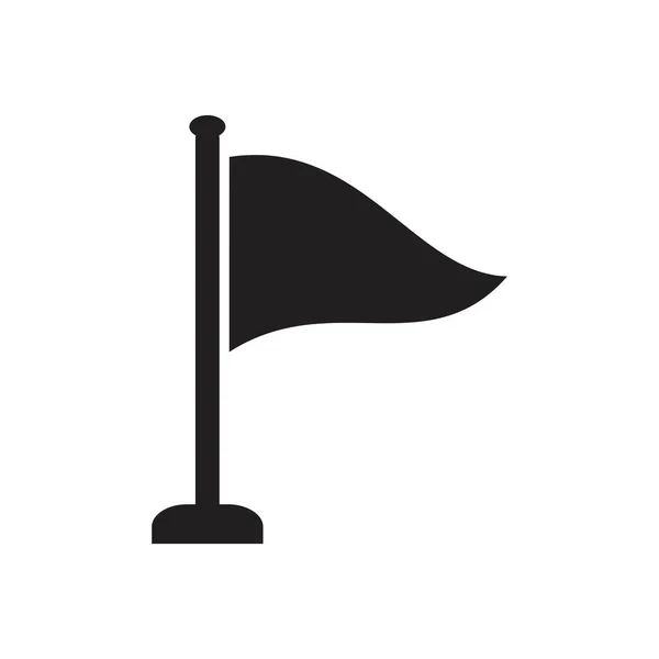 Vlag Pictogram Sjabloon Zwarte Kleur Bewerkbaar Vlaggenpictogram Vlakke Vectorillustratie Voor — Stockvector