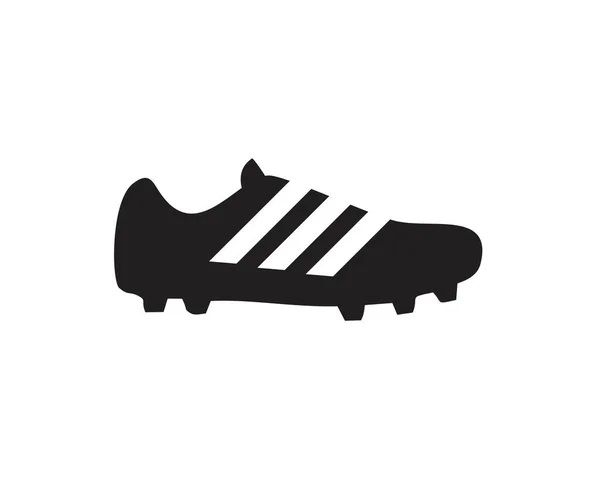 フットボールブーツアイコンテンプレート黒の色を編集可能 サッカーブーツアイコンのシンボルグラフィックとウェブデザインのためのフラットベクトルイラスト — ストックベクタ