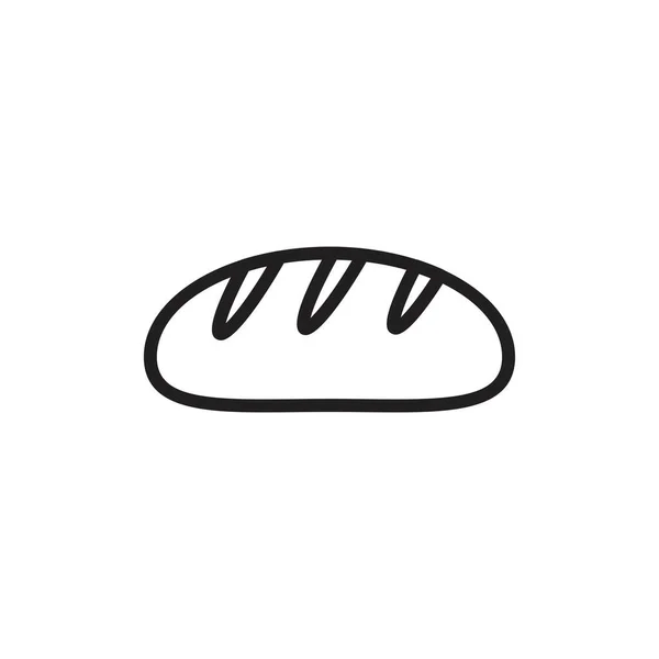 Bread Icon Template Black Color Editable Bread Icon Symbol Flat — Stock Vector