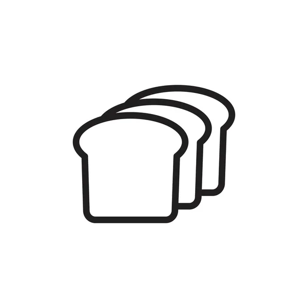 Bread Icon Template Black Color Editable Bread Icon Symbol Flat — Stock Vector