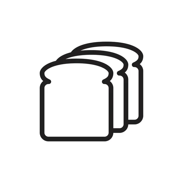 Brot Icon Vorlage Schwarze Farbe Editierbar Flache Vektorillustration Für Grafik — Stockvektor